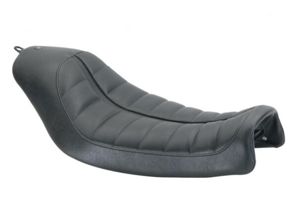 Enzo Horizontal Solo Seat musta Vinyylipenkki H-D dyna