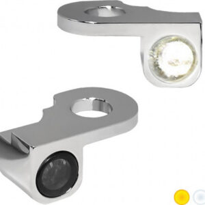 HeinzBikes NANO LED-vilkkusarja / äärivalo – V-Rod, kromi, savulinssi