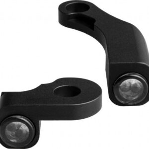 HeinzBikes NANO LED-vilkkusarja / äärivalo – musta, savulinssi