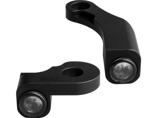 HeinzBikes NANO LED-vilkkusarja / äärivalo – musta, savulinssi