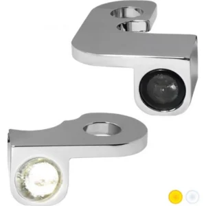 HeinzBikes NANO LED-vilkkusarja / äärivalo – kromi, savulinssi