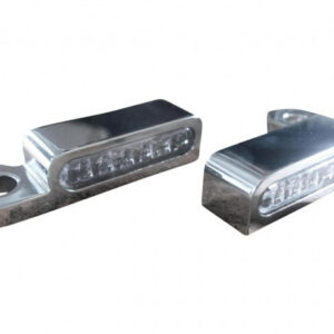 HeinzBikes OEM-ohjauslaitteiden LED-vilkut – kromi, kirkas linssi