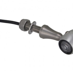 Hells Kitchen Choppers Retro LED-vilkut – satiini-alumiini, kirkas linssi