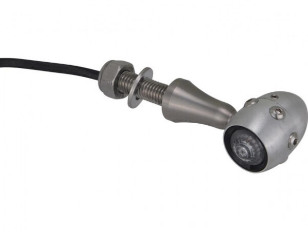 Hells Kitchen Choppers Retro LED-vilkut – satiini-alumiini, kirkas linssi