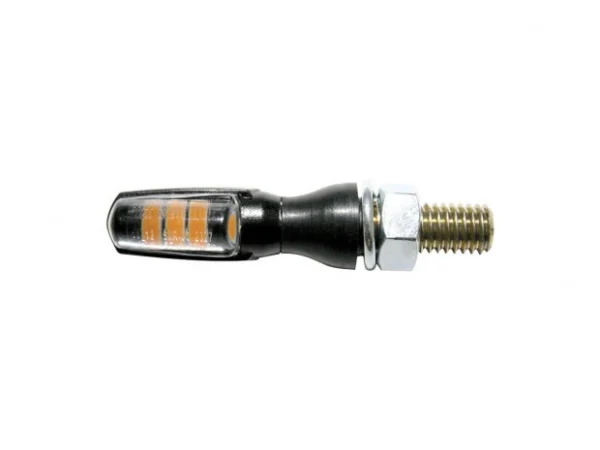 Shin Yo Spark LED-vilkut – musta, kirkas linssi