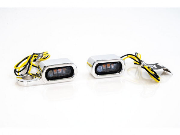 Thunderbike Stripe LED-vilkkusarja – kiillotettu alumiini, savulinssi