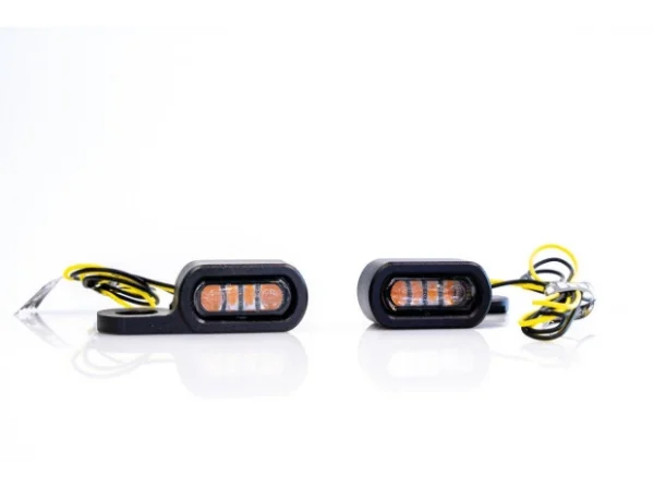 Thunderbike Stripe LED-vilkkusarja – musta, savulinssi
