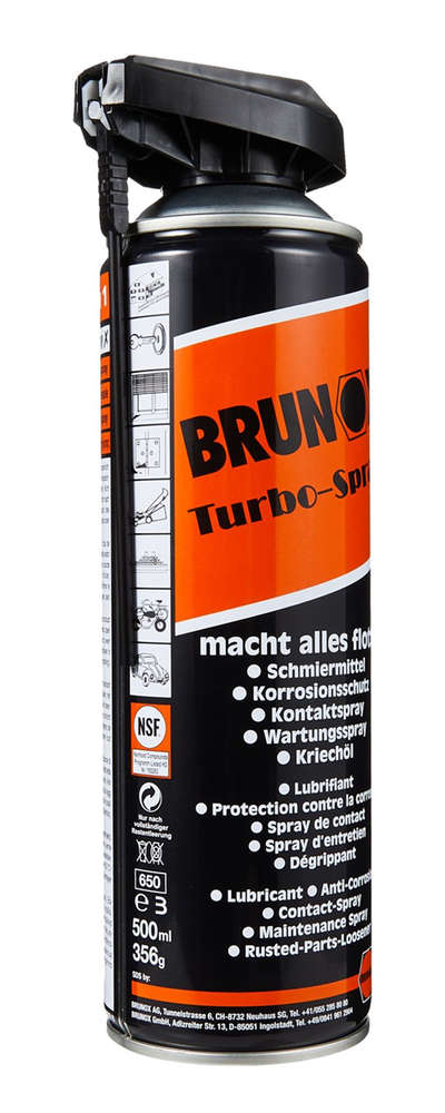 Brunox Turbo-Spray – monitoimispray 500 ml 12 kpl korjaamopakkaus